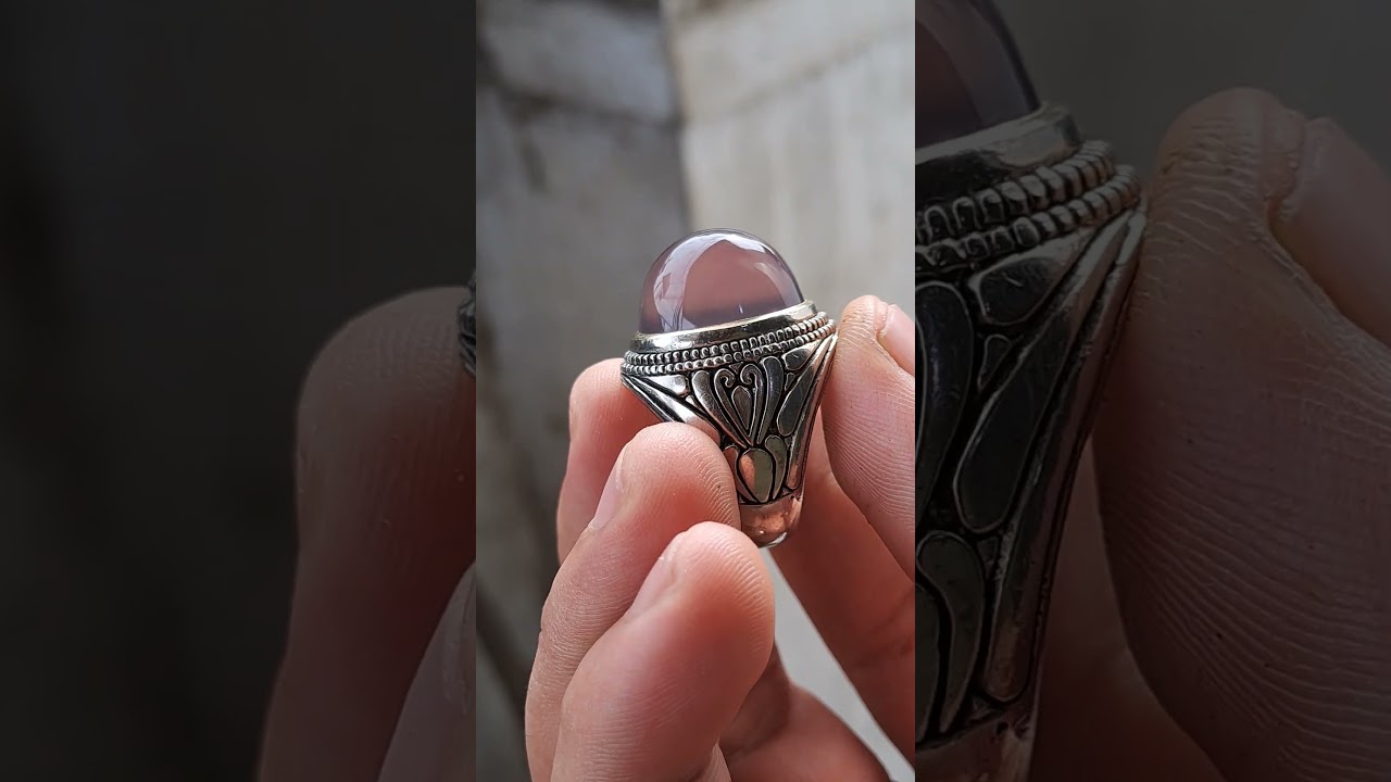 Batu akik obi ungu kristal  