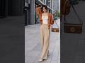 Effortless Parisian Chic: Styling Burnt Orange & Beige 🪞💓🍂#ytshorts #fashion #cozystyle #outfit #yt