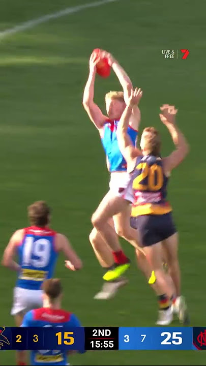 Young Keys combine 🤲🏉 Jefferson and van Rooyen take CLUNKS. #afl #footy #melbournedemons