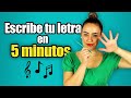 Escribe la LETRA de tu CANCIÓN en 5 minutos!