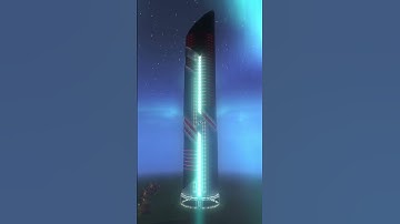 Minecraft: Futuristic/Cyberpunk Skyscraper #shorts