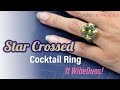 Use Wibeduos to make the beaded DIY Star Crossed Cocktail Ring * Free beading pattern tutorial 💕