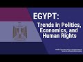 Egypt: Trends in Politics, Economics, and Human Rights (EventID=110989)