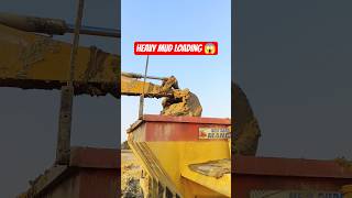Dangerous Excavator Mud Loading Skills | Heavy Dump Tractor Loading Machine 🔥 #shorts #jcbtractor