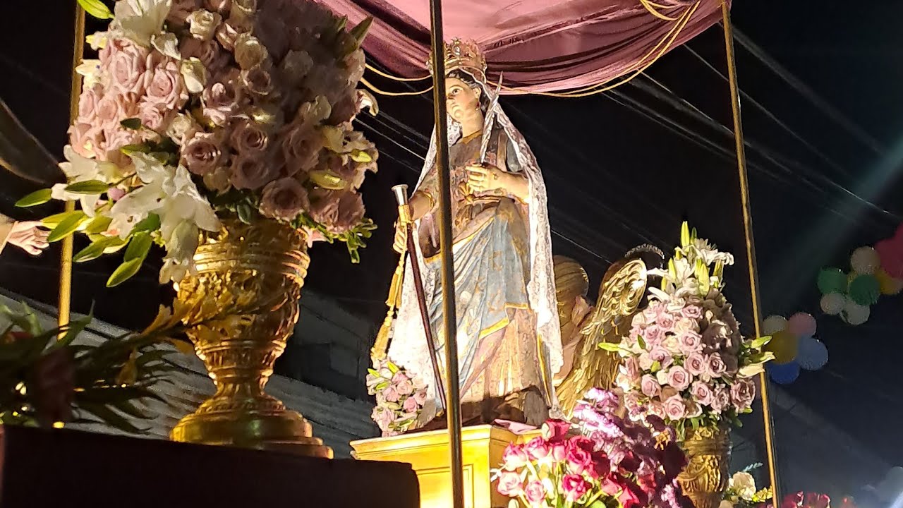 impresionante quema de pólvora y Festivo Rezado de Santa Catalina de Alejandría 