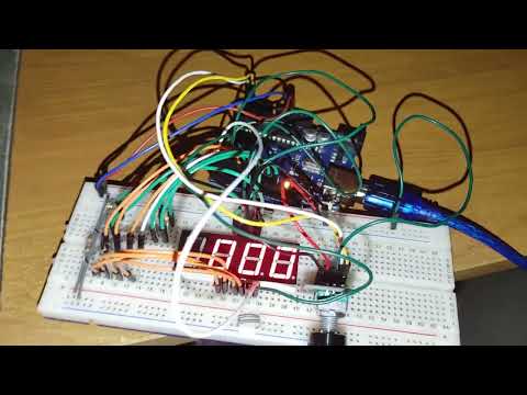 Rotary encoder with 7 segment display