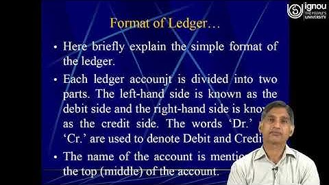 Ledger | B.Com students | Prof. Sunil Kumar Gupta | IGNOU | New Delhi, INDIA