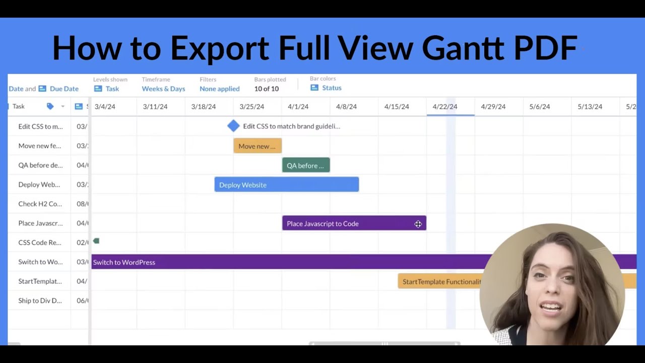 New Feature: How to Export Printable Gantt View PDFs in Visor - YouTube