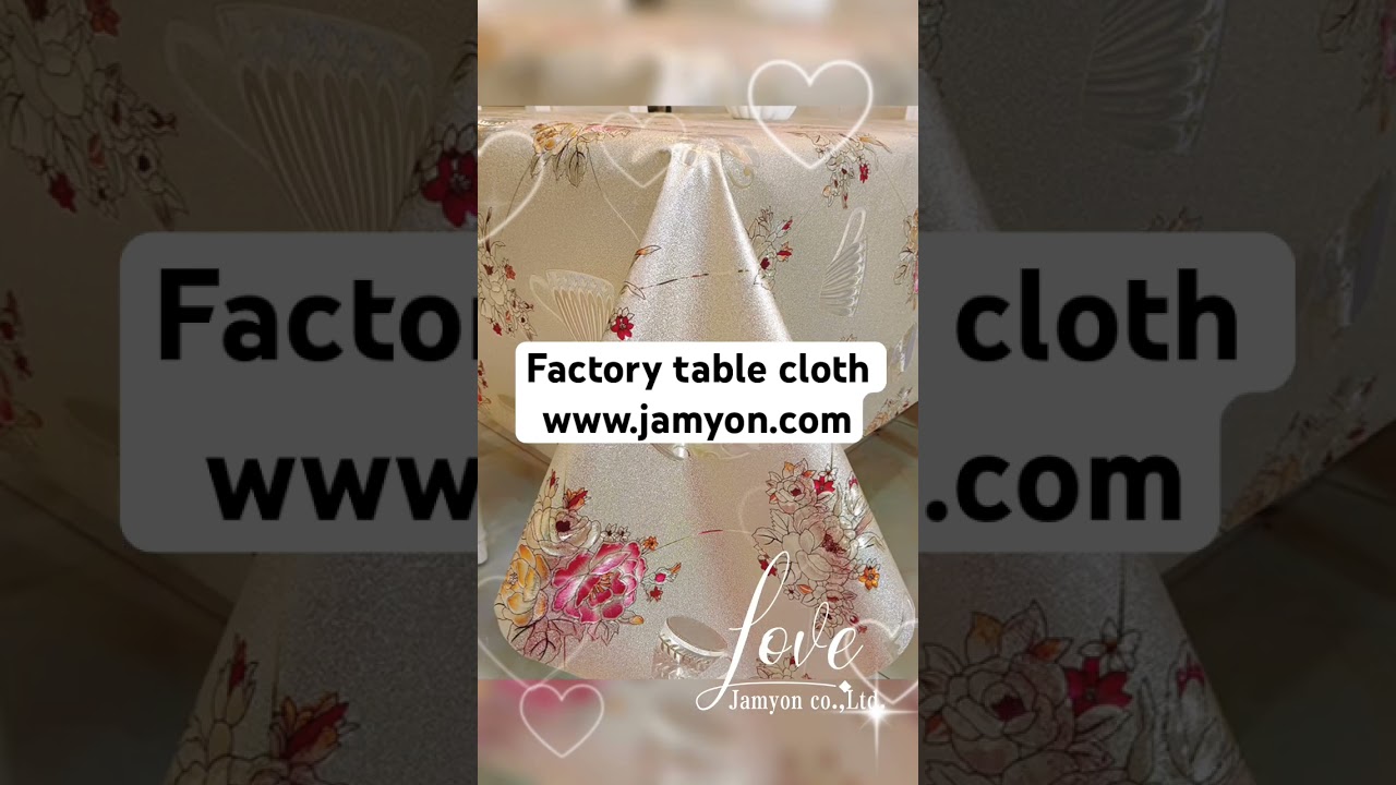 Factory Export wholesale table cloth 2023 Jamyon New design printed plastic vinyl PVC table cover