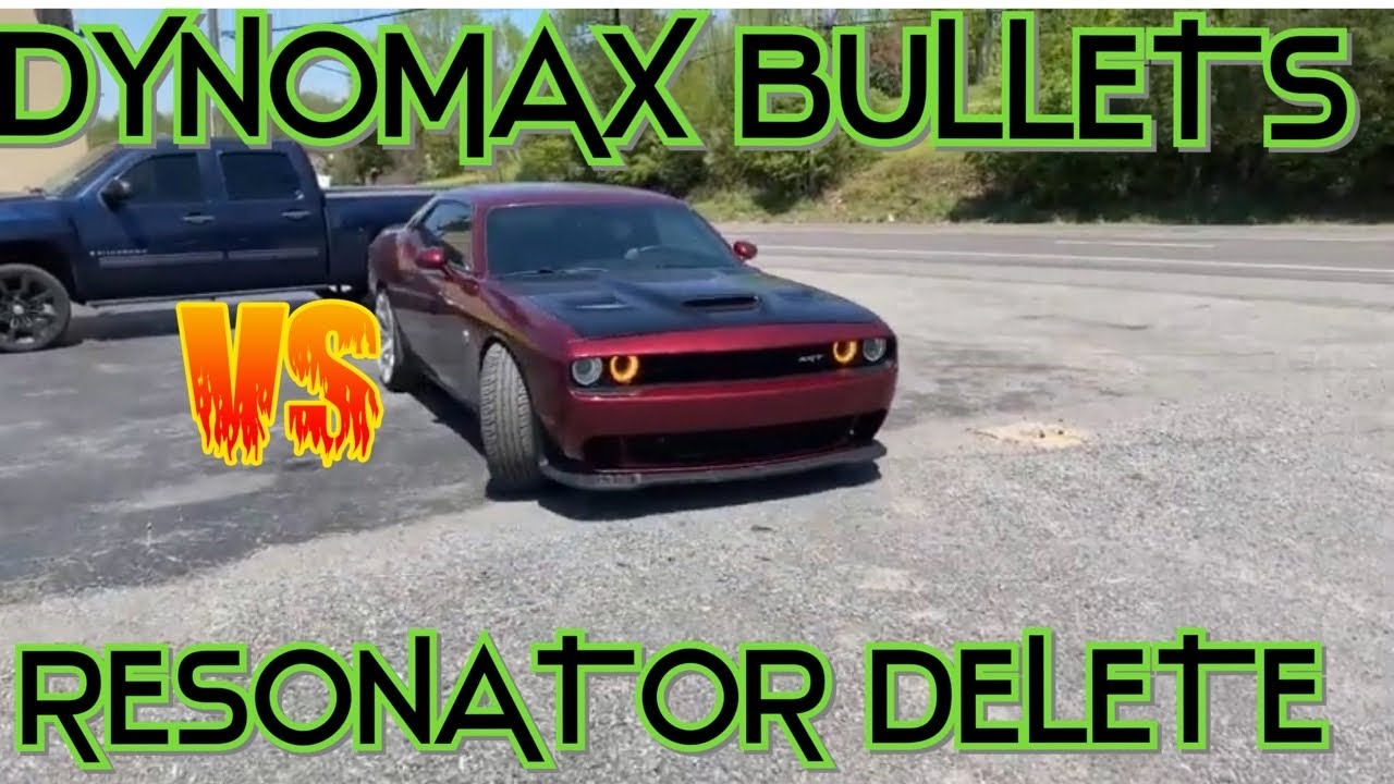 Dodge Challenger SCAT PACK 6.4L: DYNOMAX BULLETS Vs RESONATOR DELETE!