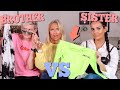 BROTHER VS SISTER chooses my festival outfits challenge!! ad