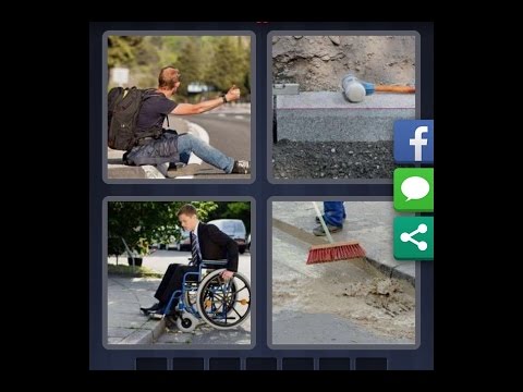 4 images 1 mot solution 7 lettres trottoir fauteuil roulant