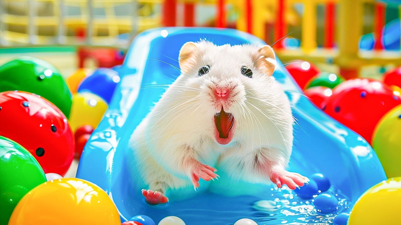 🛑Live ( MUST WATCH ): Hamster Escape Through the Giant Ball Pit Maze in Real Life | Hamster Life