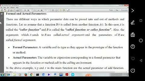 Actual parameter and formal parameter in C