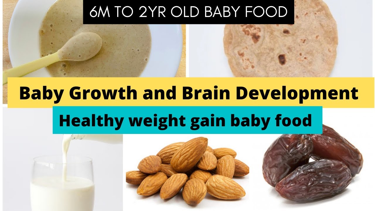 Roti badam khajoor for babies 6M to 2YR | Baby brain development ...
