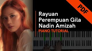 Rayuan Perempuan Gila - Nadin Amizah (Piano Tutorial   Not Angka)