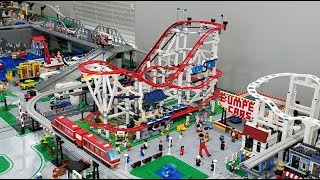 Building and Placing LEGO Roller Coaster