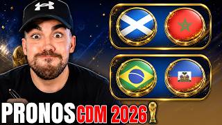 Écosse 🆚 Maroc & Brésil 🆚 Haïti : MES PRONOS Coupe du monde 2026 ! 🔥