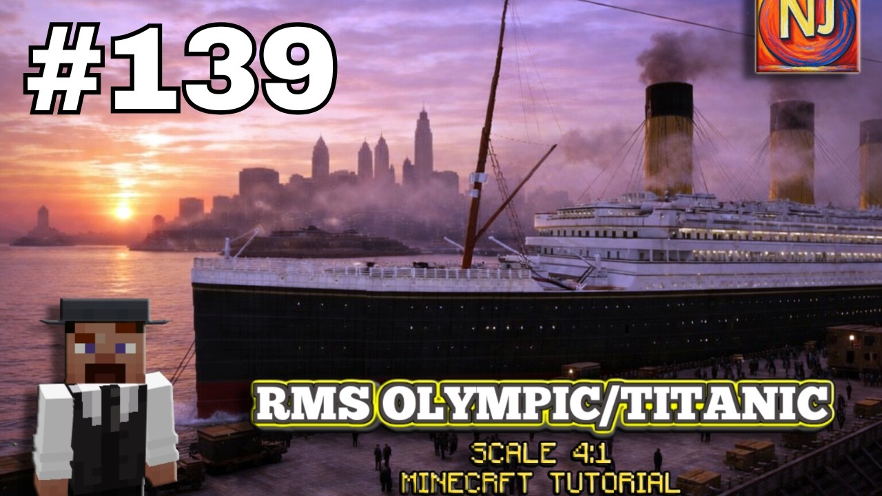Minecraft Rms Titanic Speed Build #titanic - Minecraft Titanic Tutorial | Build a 4:1 Scale RMS Titanic ...