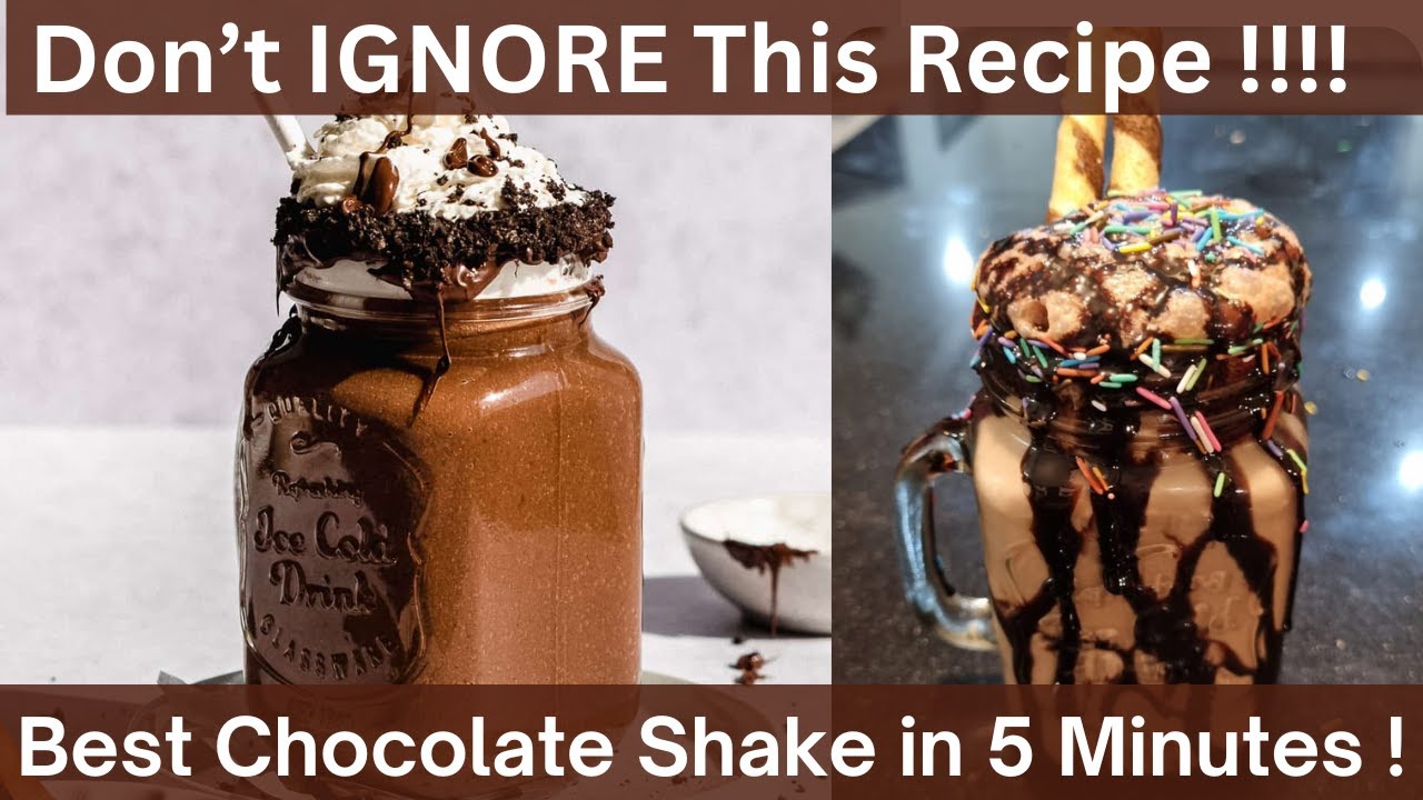Restaurant Style Chocolate Shake Recipe In 5 Min Quick Chocolate