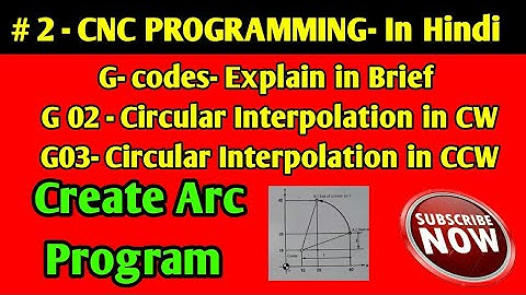# 2 - G02 & G03 CNC programming in Hindi- circular INTERPOLATION