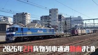 2026年2月貨物列車撮影記録まとめ(EF210・他)