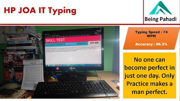 HP JOA IT Typing Test || HPSSSB JOA IT Post Code 817 Typing Test || Motivational Video