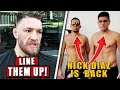 Conor McGregor REACTS to news of Nick Diaz's return, Chimaev vs Meerschaert, Dana White on Nick Diaz