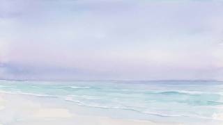 Evening Tides | Soft Coastal Watercolor | 4K Wallpaper Digital Fine Art | 3 Hours screenshot 4