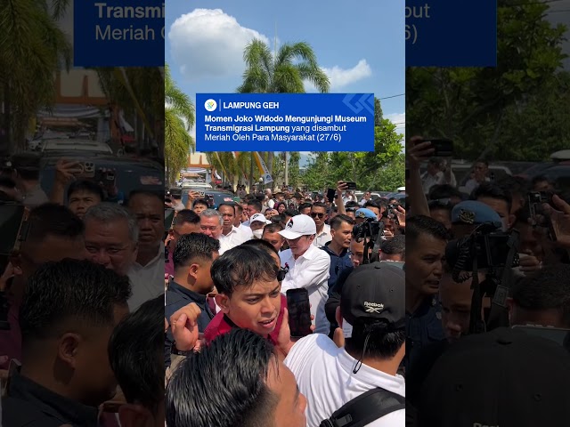 Joko Widodo mengunjungi Museum Transmigrasi Lampung di Lampung Selatan, Jumat (27/6),