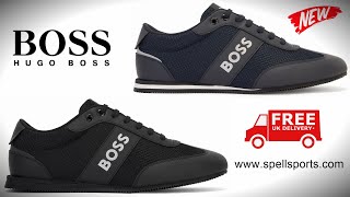 Hugo Boss 50470180 Rusham Lowp Mxme Trainers Black And Blue Resimi