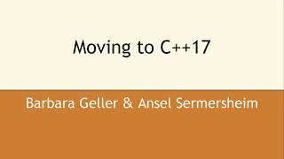 Moving to C++17