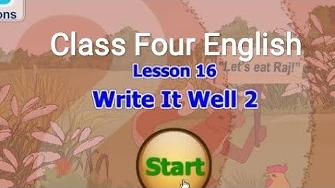 Class Four English // Class Four English Lesson -16//Write it Well2