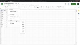 How to zoom in/out in Google Sheets screenshot 3