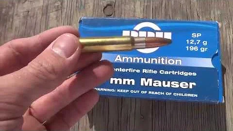 8mm Mauser PPU 196 grain soft point velocity and accuracy test