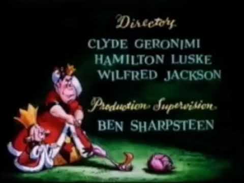 Alice in Wonderland (1951) - opening credits and ending (UK VHS)