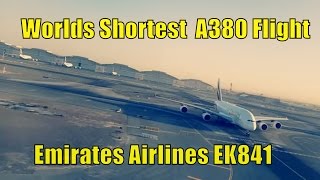 Worlds Shortest A380 Flight - Emirates Airlines EK841(Dubai to Doha) - Landing in Heavy Fog
