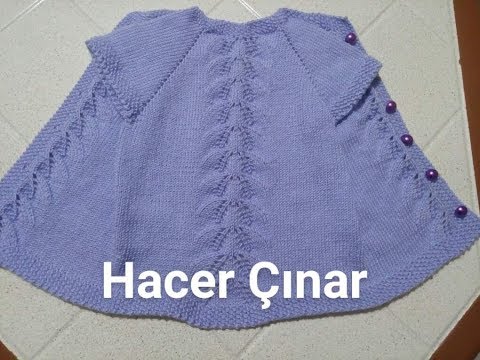 Yaprak Ajurlu Yelek Yapılışı   knit baby vest
