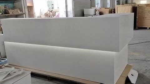 L shaped Acrylic Reception Desk