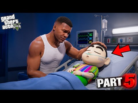 Franklin And Chop Tried To Save Injured Shin Chan In Gta 5 PART 5
