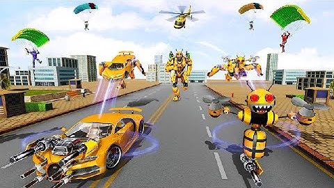Bee Robot Car Transformation Game: Robot Car Games