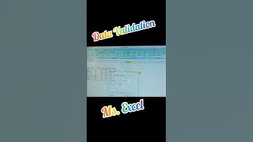 Ms.Excel এ Data Validation #excel #reels #education