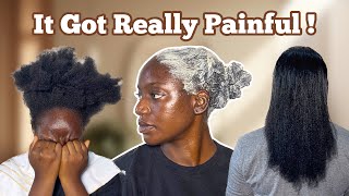 IMPULSIVELY RELAXED MY NATURAL 4C HAIR AFTER 7 YEARS! | Step By Step How to Relax Your Hair at Home