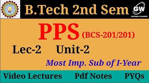 Lec-1 I Unit-2 I PPS I By Pragya Rajvanshi Ma