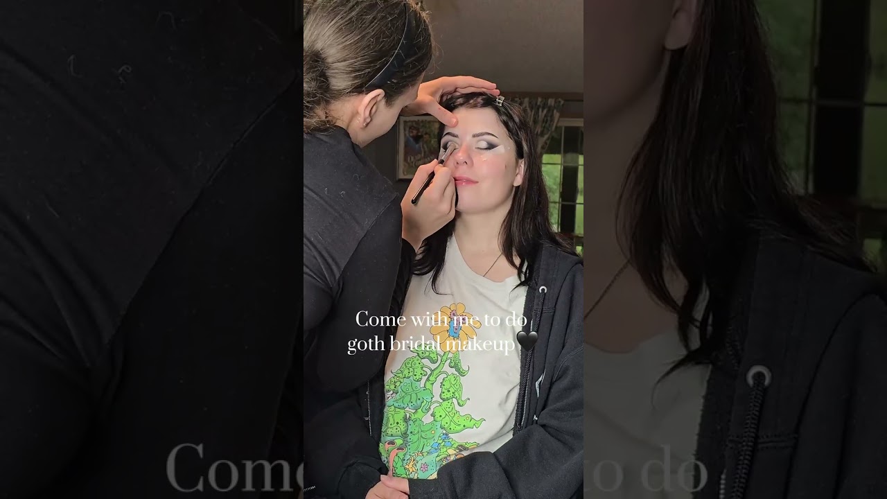 Come with me to do goth bridal makeup