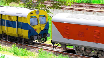 ICF MEMU COUPLING LHB PARCEL VAN | BUMPY RAILROAD | RAILWORKS | TRAIN SIMULATOR 2022 | RAILROAD