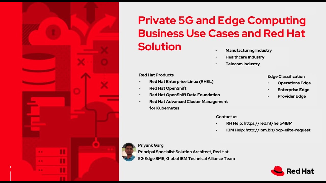 Private 5G and Edge Computing Business Use Cases and Red Hat Solution ...