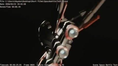 Blender Internal Test quickpass Render: SPACE BATTLE