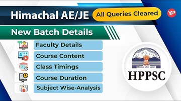 All doubts related to HPPSC AE/JE Course, Faculties, Duration, Timings, Syllabus for Civil branch