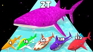HUNGRY FISH EVOLUTION 🦈 ASMR Gameplay Android iOS • Satisfying Mobile Games • Level Up Shark Attack! screenshot 2